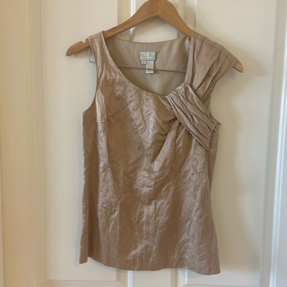 Tracy Reese Beige Tank Top Blouse Anthropologie Size 6